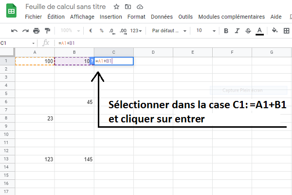 Somme par ligne — ex. 1